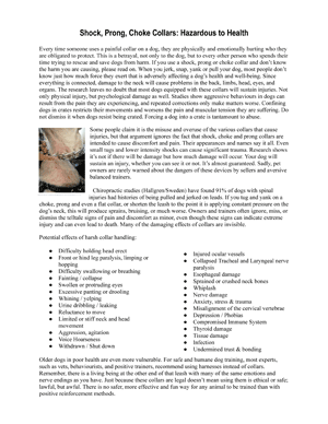 Choke Prong Shock handout