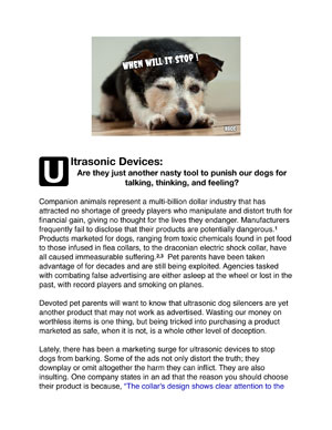Ultrasonic Anti Bark Devices